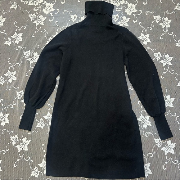 Aritzia Wilfred Merino Wool Turtleneck Sweater Dress in Black Sz XS - Picture 3 of 9